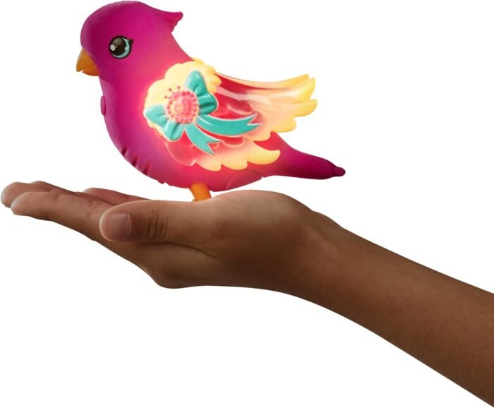 Little Live Pets - Lil' Bird & Bird Cage: Tiara Twinkles, New Light Up Wings with 20 + Sounds, and Reacts to Touch