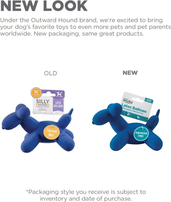 61SPgDXrgQL._AC_SL1500_.jpg Outward Hound Latex Rubber Balloon Squeaky Dog Toy, Blue, Large