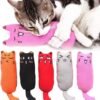 5Pcs Bite Resistant Catnip Toy for Cats,Catnip Filled Cartoon Mice Cat Teething Chew Toy