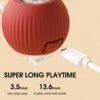 Interactive Dog & Cat Electric Active Toys - Smart Rolling Ball for Dogs & Cats, Rechargeable(Red) - Image 5
