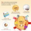 Dog Squeaky Plush Plush Toy with Straps, 6-Inch Soft Stuffed Ball with Cotton Material and Bell Built-in, Pet Interactive Fetch Toy for Small to Large Dog - Image 2