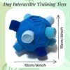 Snuffle Ball for Dog Toys Unbreakable Upgrade Ball Interactive Toy Foraging Snuffle Mat Puppy Treat Dispenser Slow Feeder Dog Puzzle Toys for Small, Medium, Large Pets (Blue) - Image 4