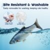 Potaroma Cat Toys Flopping Fish with SilverVine and Catnip, Moving Kitten Kicker, Floppy Wiggle Carp for Small Dogs, Interactive Motion Kitty Exercise, 10.5 Inches - Image 6