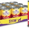 Wellness Complete Health Thick & Chunky Natural Grain Free Canned Wet Dog Food, Beef Stew, 12.5-Ounce Can (Pack of 12)