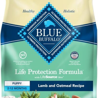Blue Buffalo Life Protection Formula Puppy Dry Dog Food with DHA and ARA, Made with Natural Ingredients, Lamb & Oatmeal Recipe, 5-lb Bag