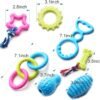 Small Dogs Puppy Chew Toys 17Pack Cute Variety Shape Multi Colors Designs to Bite Anytime Enjoy Teething Toys Training Supplies - Image 3
