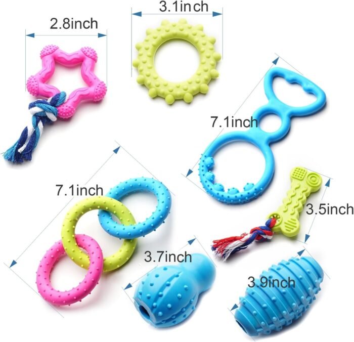 Small Dogs Puppy Chew Toys 17Pack Cute Variety Shape Multi Colors Designs to Bite Anytime Enjoy Teething Toys Training Supplies