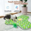 Interactive Cat Toy, Automatic Cat Toys for Indoor Cats, Hide and Seek Cat Toy with Motion Activated, Moving Feather, Chirping, USB Rechargeable - Image 3