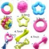 Small Dogs Puppy Chew Toys 17Pack Cute Variety Shape Multi Colors Designs to Bite Anytime Enjoy Teething Toys Training Supplies - Image 2
