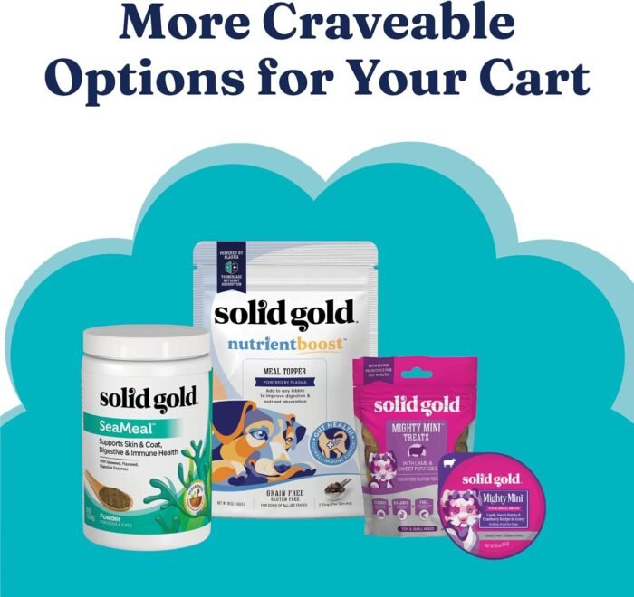 71KFi3I7byL._AC_SL1500_.jpg Solid Gold Dry Dog Food Small Breeds - Made with Real Beef - Grain & Gluten Free Small Breed Dog Food - 4 LB Bag