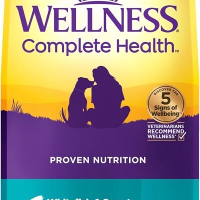 Wellness Complete Health Dry Dog Food, Wholesome Grains, Natural, Whitefish & Sweet Potato Recipe, (30-Pound Bag)