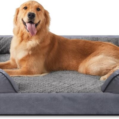 INVENHO Orthopedic Dog Bed - XL Washable Dog Sofa with Egg-Crate Foam, Waterproof Lining and Non-Skid Bottom