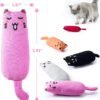 5Pcs Bite Resistant Catnip Toy for Cats,Catnip Filled Cartoon Mice Cat Teething Chew Toy - Image 7