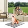 KROSER Fancy Dog Crate Pad & Bed Mat, Reversible (Cool & Warm), Machine Washable, Small to XXX-Large Dogs, Grey, Navy, Star Pattern - Image 7