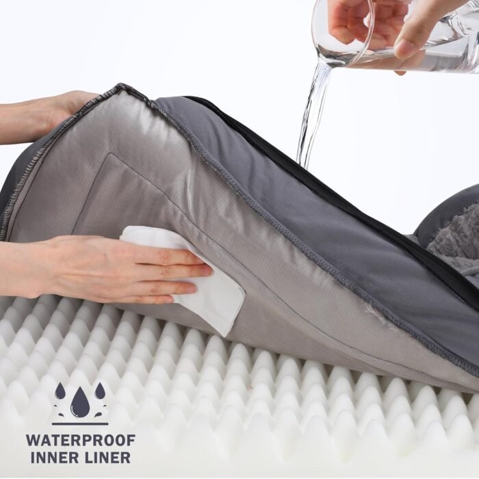 INVENHO Orthopedic Dog Bed - XL Washable Dog Sofa with Egg-Crate Foam, Waterproof Lining and Non-Skid Bottom