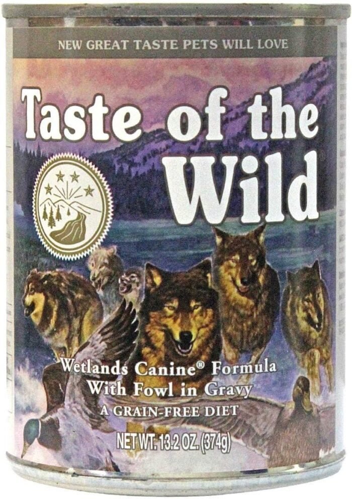 Taste of the Wild Grain-Free Canned Dog Food Variety Pack - Wetlands, Pacific Stream, High Prairie, and Sierra Mountain Pack of 12, 13.2 ounce cans by Taste of the Wild