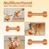 Dog Squeaky Plush Plush Toy with Straps, 6-Inch Soft Stuffed Ball with Cotton Material and Bell Built-in, Pet Interactive Fetch Toy for Small to Large Dog - Image 3
