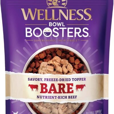 Wellness CORE Bare Bowl Boosters for Dogs, Grain-Free Freeze-Dried Food Mixer Or Topper, Made with Natural Ingredients (Beef, 4-Ounce Bag)