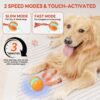 Interactive Dog Ball, Random Path Electric Automatic Moving and Rolling Dogs Toy with Rope for Small Medium Large Dogs, Motion-Activated Dog Stimulation Toy for Boredom Relief (Orange)