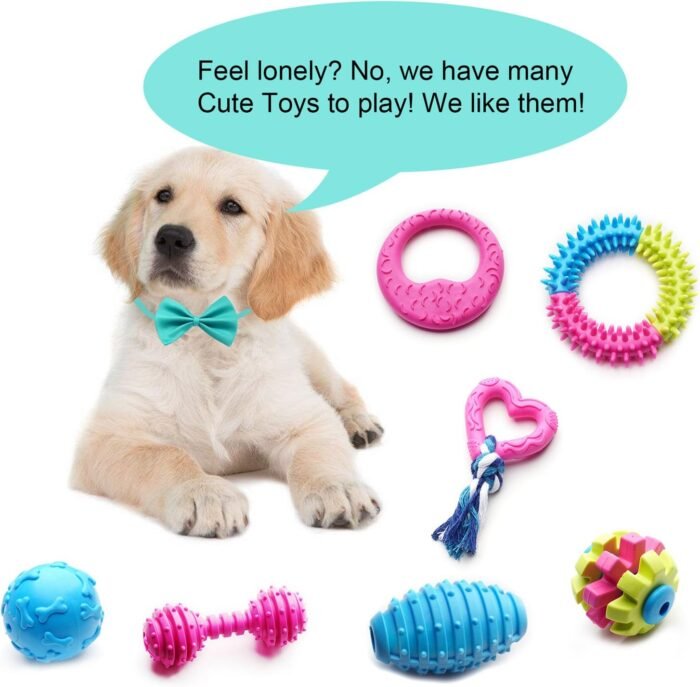 Small Dogs Puppy Chew Toys 17Pack Cute Variety Shape Multi Colors Designs to Bite Anytime Enjoy Teething Toys Training Supplies