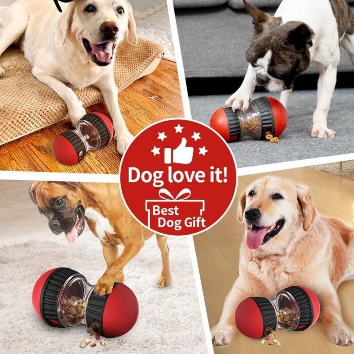 Dog Puzzle Toys, Rolling Treat Dispensing Dog Toys for Brain Stimulation, Dog Treat Ball & Dog Slow Feeder, Dog Enrichment Toys to Keep Them Busy