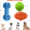 LUKITO Dog Chew Toys 3 Pack for Aggressive Chewers, Multifunctional Teeth Cleaning and Gum Massage, Tough Toys with Natural Rubber for Large and Medium Dog - Image 5