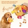 Dog Squeaky Plush Plush Toy with Straps, 6-Inch Soft Stuffed Ball with Cotton Material and Bell Built-in, Pet Interactive Fetch Toy for Small to Large Dog - Image 6