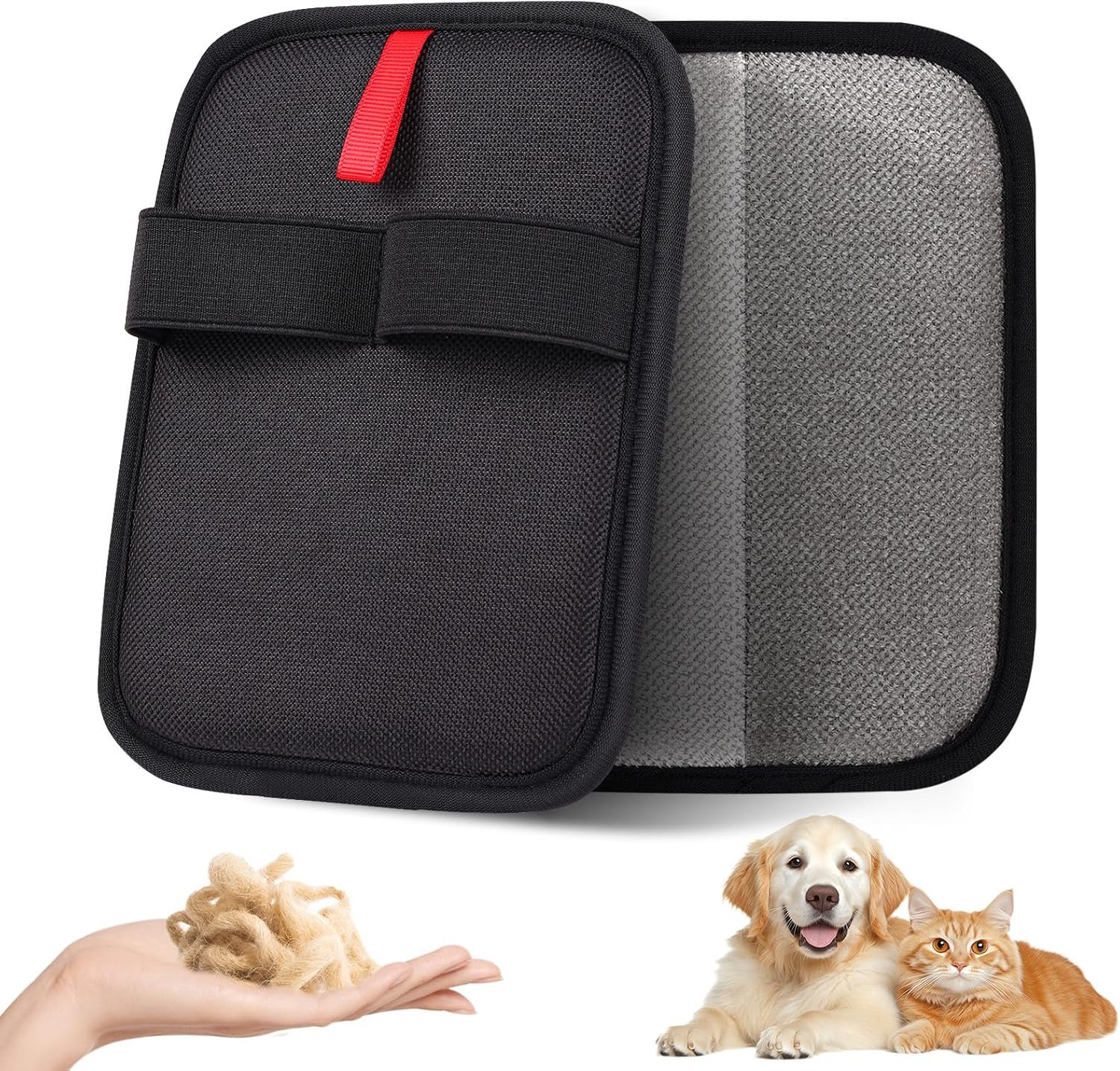 Pet Hair Remover, Electrostatic Pet Hair Removal Gloves, Reusable Cat & Dog Hair Remover for Couch, Furniture, Carpet, Car Seat, Upgraded Animal Fur Removal Tool, Cat Grooming Gloves-1 PCS