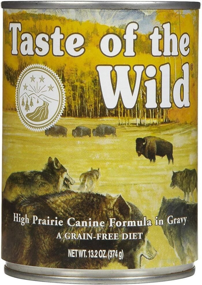 Taste of the Wild Grain-Free Canned Dog Food Variety Pack - Wetlands, Pacific Stream, High Prairie, and Sierra Mountain Pack of 12, 13.2 ounce cans by Taste of the Wild