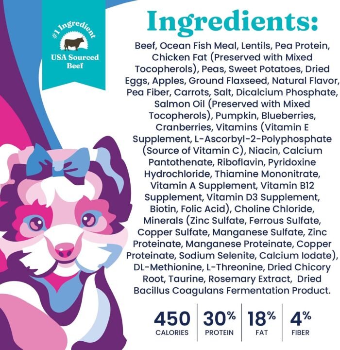 814TePKkKL._AC_SL1500_.jpg Solid Gold Dry Dog Food Small Breeds - Made with Real Beef - Grain & Gluten Free Small Breed Dog Food - 4 LB Bag