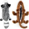 FGA MARKETPLACE Racoon-Squirrel Flat NO Stuffing NO Squeak Plush Dog Toy, Funny Style Will Entertain Your Pet for Hours, Recommended for Small and Medium Dog 21 INCH Long