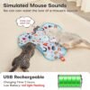 Potaroma Hide and Seek Cat Toys, in-The-Cover Unpredicatable Moving Feather, Interactive Kitten Wand Toy, Automatic Chargeable Cat Toy, Indoor Exercise Kicker for All Breeds, Floral Cover - Image 5