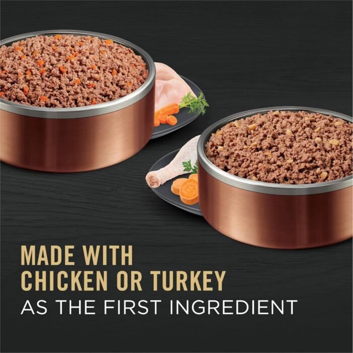 Purina Pro Plan Wet Dog Food Grain Free Complete Essentials Variety Pack, Chicken and Carrots and Turkey and Sweet Potato Entrees - (Pack of 12) 13 oz. Cans