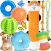 Puppy Toys for Teething, 9 Pack Interactive Dog Toys for Small Dogs, Puppy Chew Toys for Boredom with Rope Toys, Treat Ball and Cute Squeaky Toys