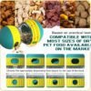 Dog Puzzle Toy Adjustable Treat Dispensing Ball Food Dispenser Tough Slow Feeder Puppy Enrichment Training Toy Pet Interactive Chase Toys for Small Medium Large Dogs to Keep Them Busy, Green