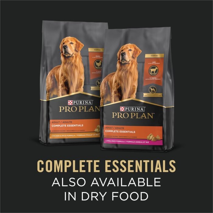 Purina Pro Plan Wet Dog Food Grain Free Complete Essentials Variety Pack, Chicken and Carrots and Turkey and Sweet Potato Entrees - (Pack of 12) 13 oz. Cans