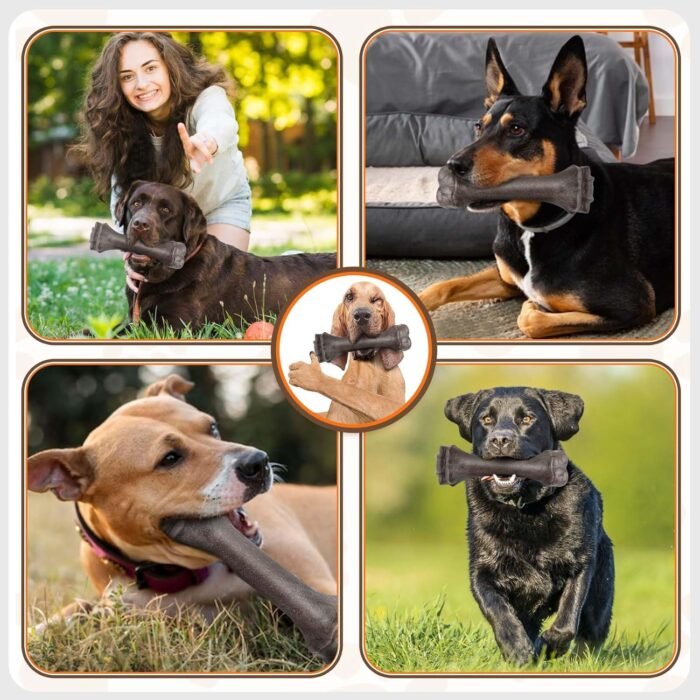 Dog Toys for Aggressive Chewers, Indestructible Bones Toy for Aggressive Chewers, Tough Puppy Chew Toy for Heavy Duty Dogs, Big Dog Teething Toys with Durable Nylon for Large/Medium Breed Puppies