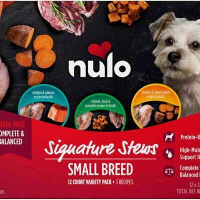 Nulo Signature Stews Variety Pack: Small Breed Wet Dog Food, 2.8 oz, Pack of 12