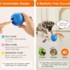 Potaroma Interactive Dog Ball Toys Touch Activated, Rechargeable Animal Sound Dog Toy, Durable Moving Ball for Pup with Chewing Rope for Dogs Puppy, Blue - Image 6