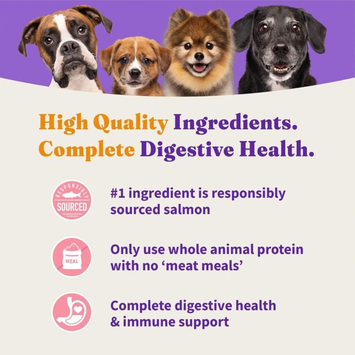 Halo Holistic Small Breed Dog Food, Wild Caught Salmon & Whitefish Recipe, Grain Free Dry Dog Food, for Healthy Weight Support, 3.5 lb Bag