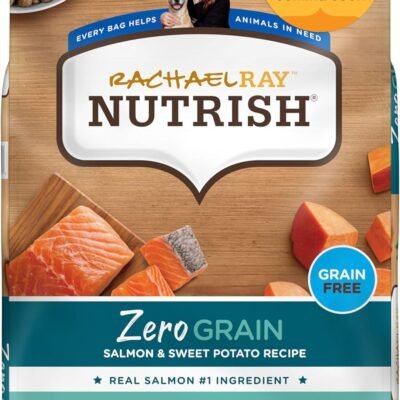 Rachael Ray Nutrish Zero Grain Natural Dry Dog Food, Salmon & Sweet Potato Recipe, 23 Pounds, Grain Free (18236103)