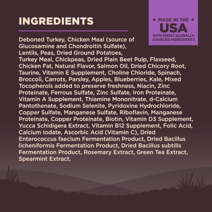Wellness CORE Grain-Free Senior Dry Dog Food, Made in USA with Natural Ingredients, No Meat by-Product, Fillers, Artificial Flavors, or Preservatives (4-Pound Bag, Turkey)