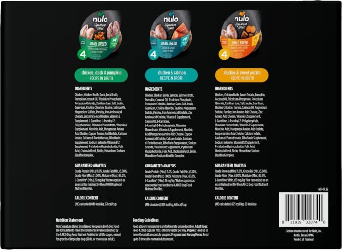 Nulo Signature Stews Variety Pack: Small Breed Wet Dog Food, 2.8 oz, Pack of 12