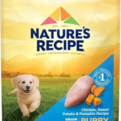 Nature′s Recipe Grain Free Puppy Chicken, Sweet Potato & Pumpkin Recipe Dry Dog Food, 12 lb. Bag