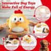Interactive Dog Toys, Squeaky Moving Ball Toy with Jumping & Music Modes, Rechargeable Plush Chew Toys for Small/Medium/Large Dogs to Keep Puppy Busy Pet Toys (Chick) - Image 4