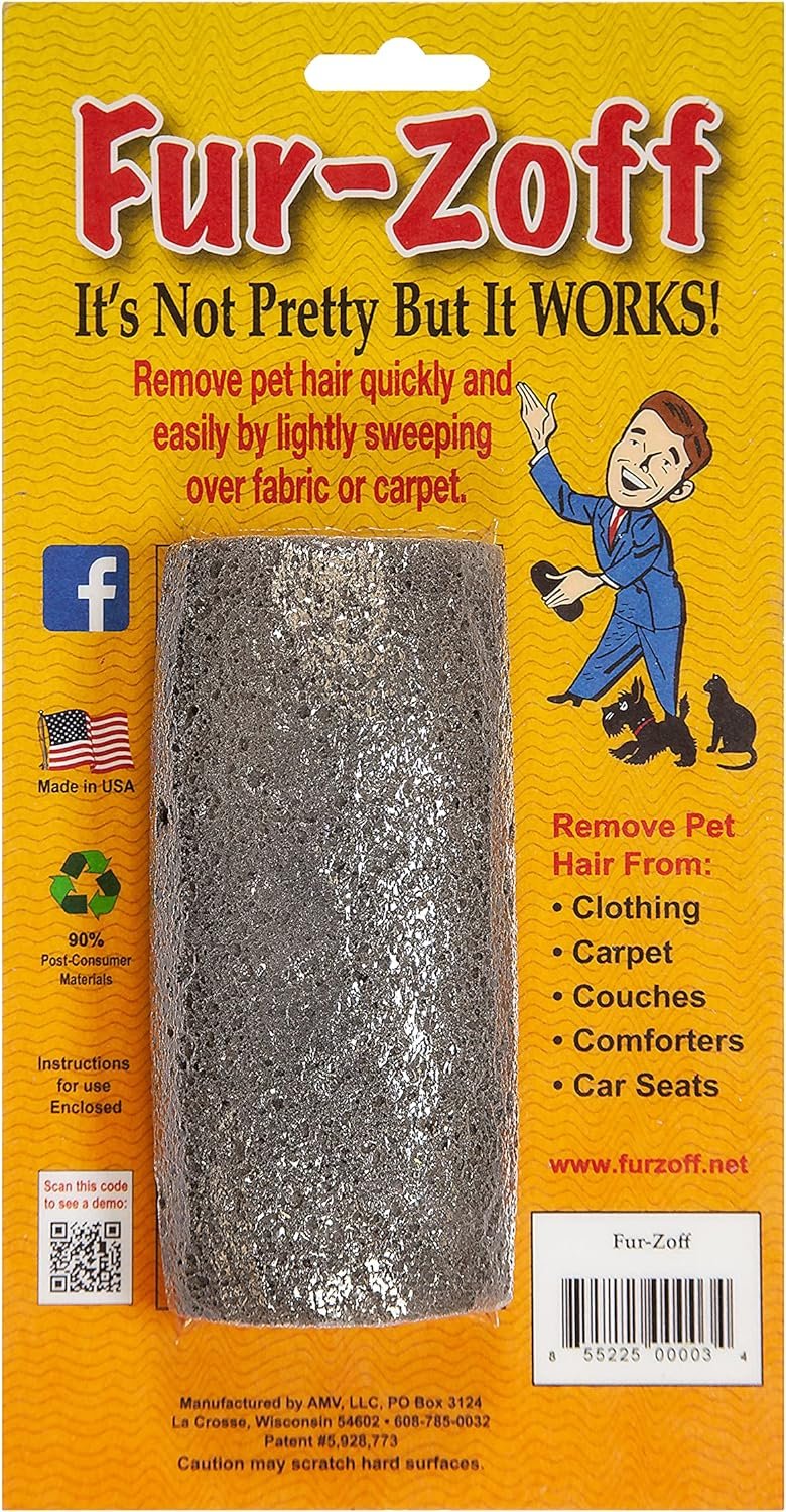 Pet Hair Removal Tool for Carpet, Car, Rugs, Bedding, Clothing, Cat and Dog hair removal, Automotive Interior Detailing,gray