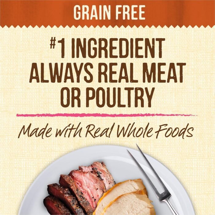 Merrick Lil’ Plates Grain Free Dinner Duos Soft Natural Wet Small Dog Food Variety Pack, Beef and Turkey - (Pack of 1) 2.6 lb. Tubs