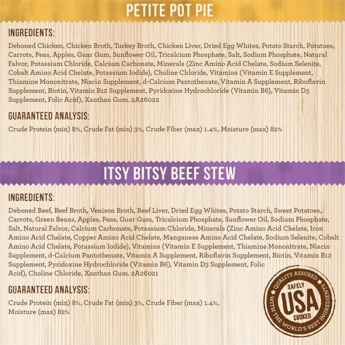 Merrick Lil’ Plates Grain Free Dinner Duos Soft Natural Wet Small Dog Food Variety Pack, Beef and Chicken - (Pack of 1) 2.6 lb. Tubs