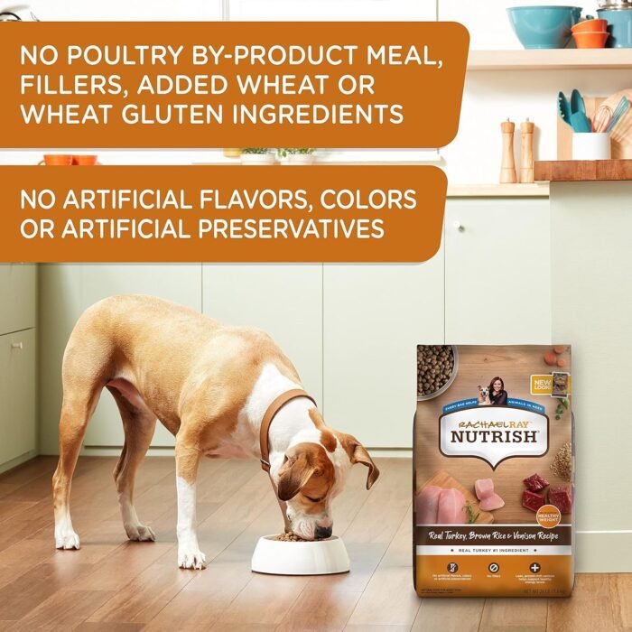 Rachael Ray Nutrish Dry Dog Food, Turkey, Brown Rice & Venison Recipe for Weight Management, 5.5 Pounds