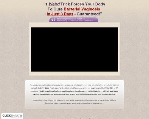 Bacterial Vaginosis No More – BV Presentation